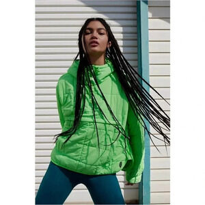 NWT Free People Pippa Packable Pullover Puffer Jacket Lime Green Large